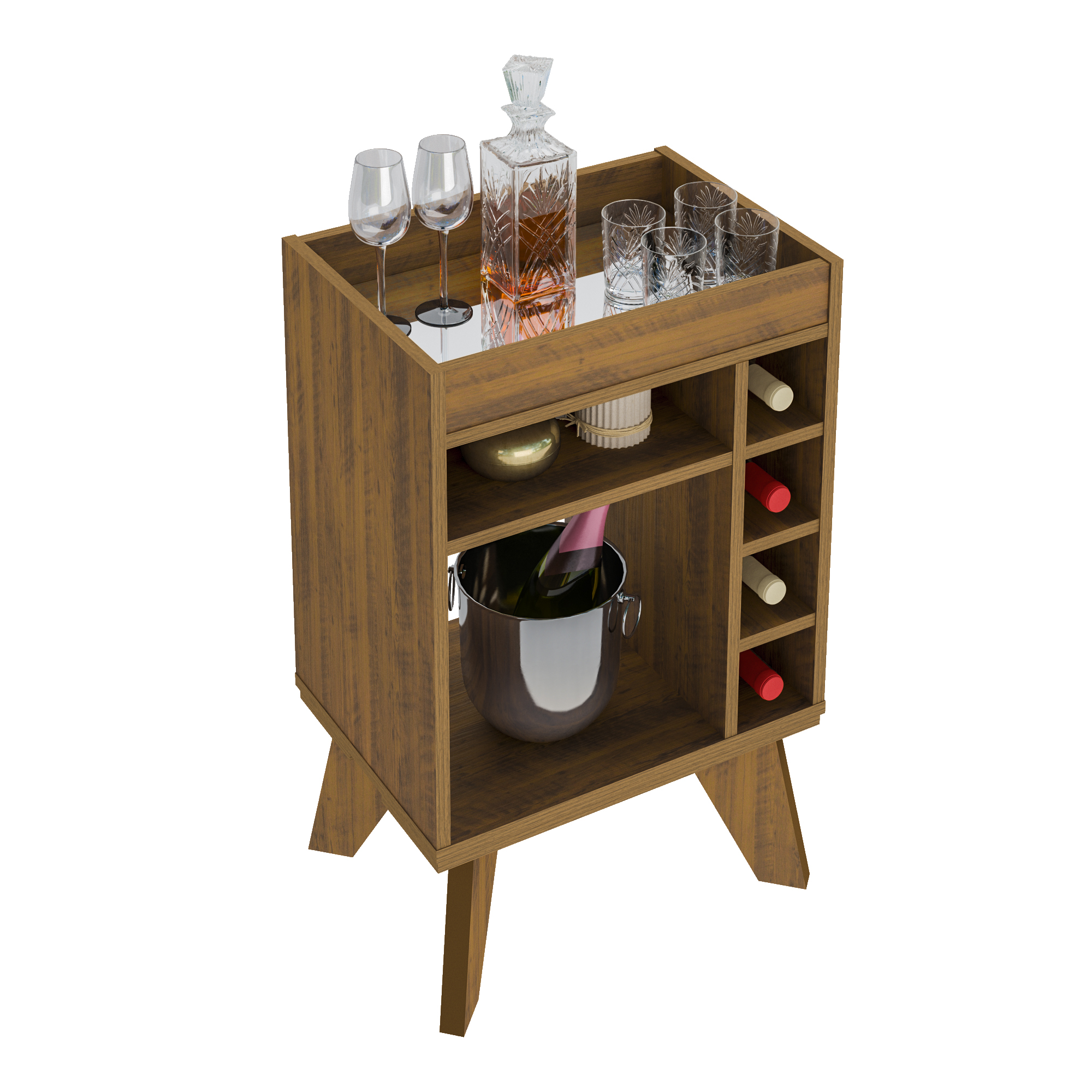 Mueble De Bar Drink Color Pino